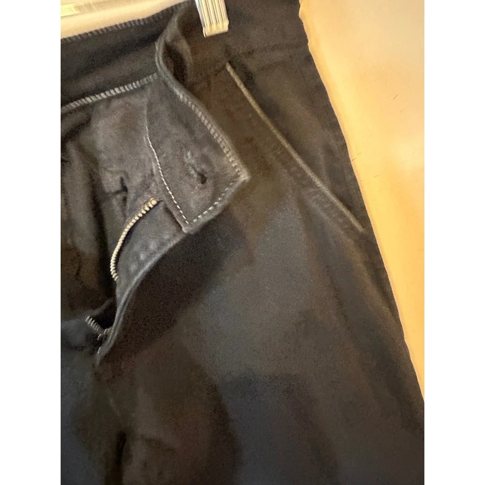 Fried Denim Mens Black Slim Straight Stretch Pants 34x32 Cotton Blend